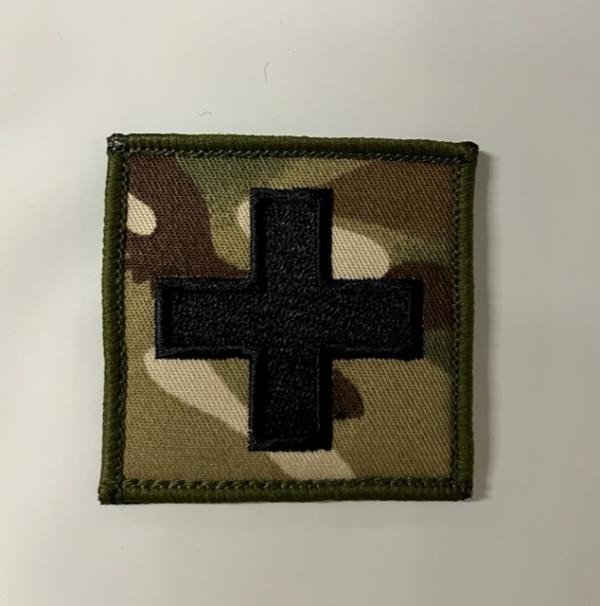 Black Cross badge Multicam