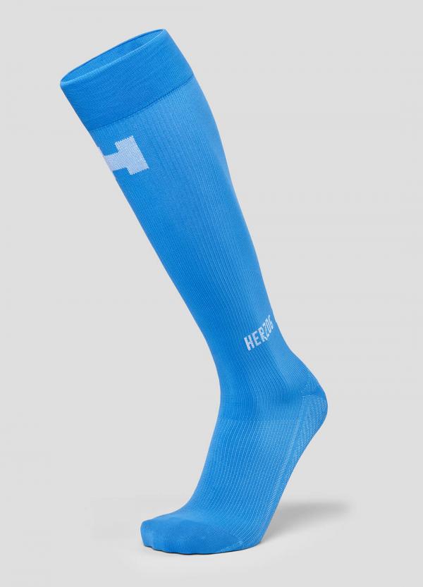 Herzog Pro Sock Lang Been Blauw