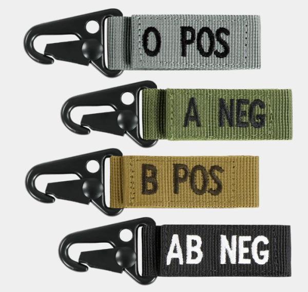 Blood Type Keychain Olive