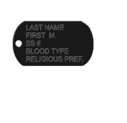 Dog Tag (1 stuk) Black