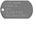 Dog Tag (1 stuk) Silver